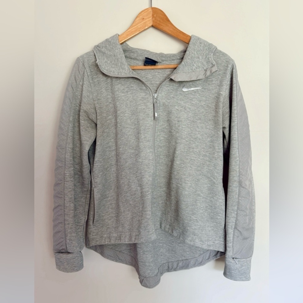 Nike Heather Gray Zip-Up Jacket